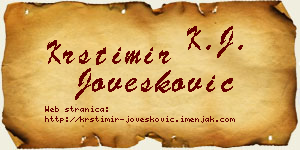 Krstimir Jovešković vizit kartica